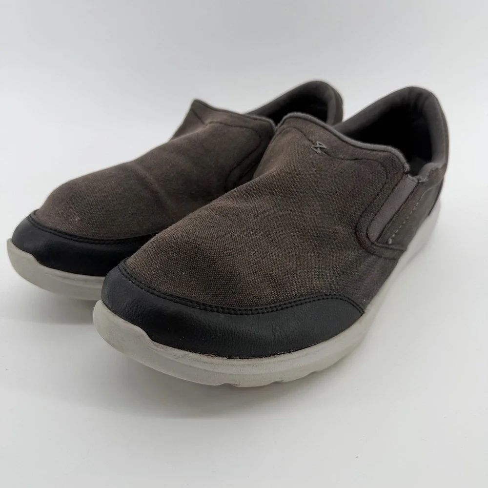 Crocs Santa Cruz 2 Luxe Loafers Mens 13 Charcoal Black Canvas Slip On 203051